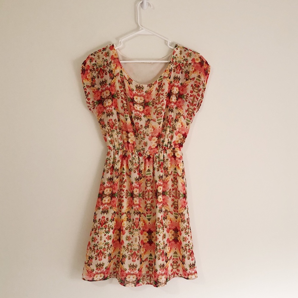 Floral Scoop-Neck Dress